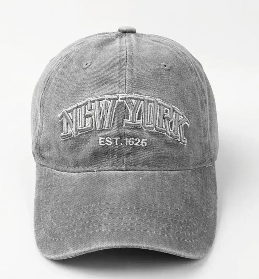 New York Cap Washed Grey