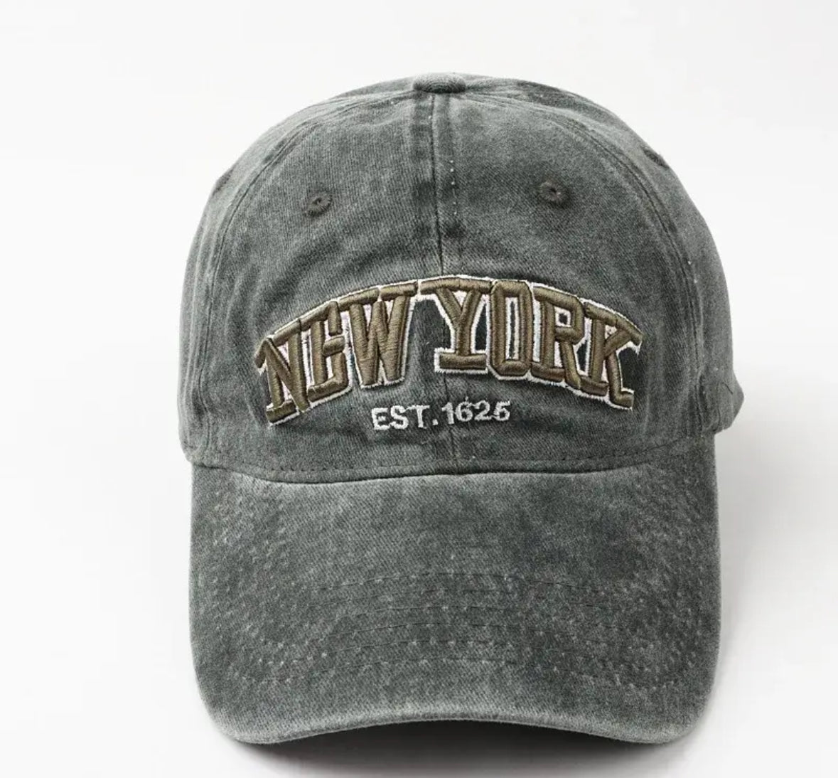 New York Cap Washed Black