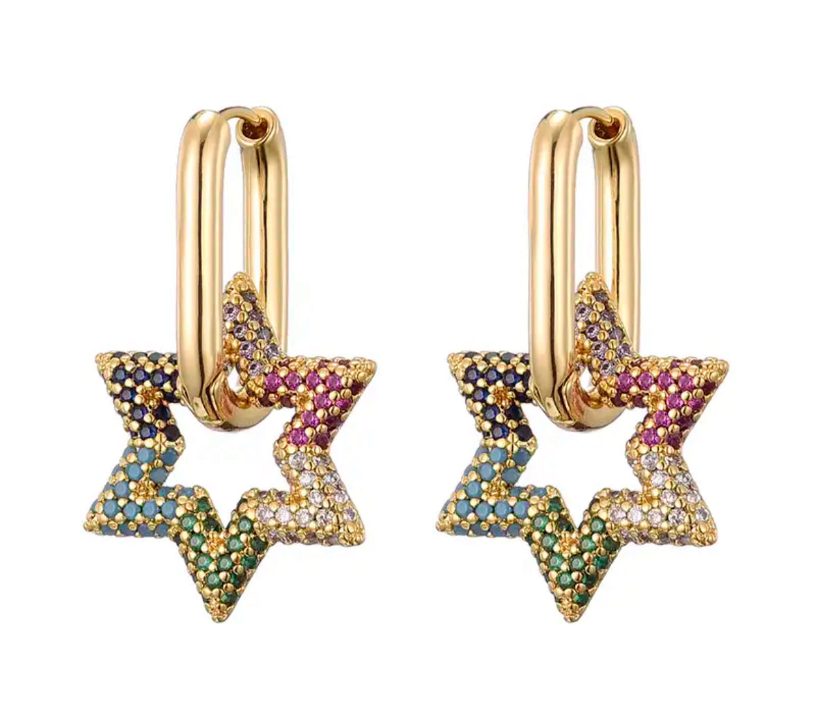 Star Earrings Multi