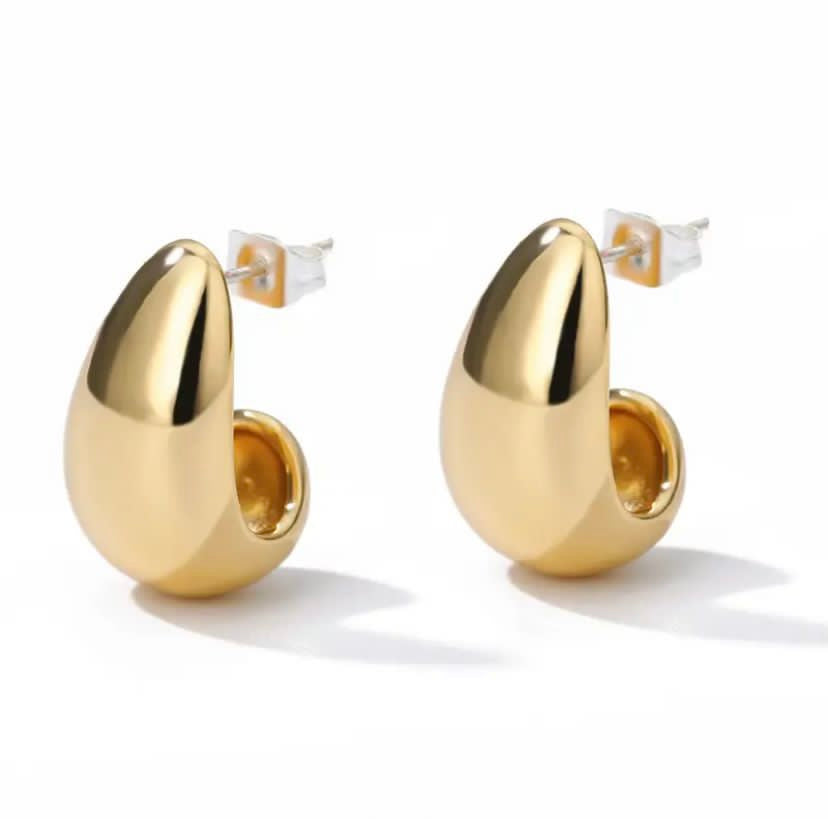 Half Hoop Earrings Gold