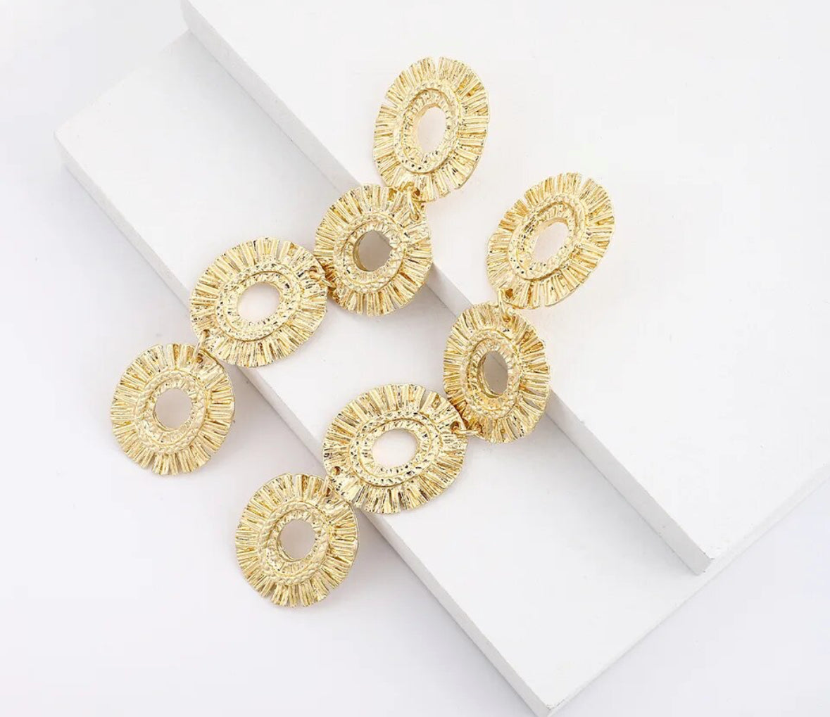 Gold drop earrings
