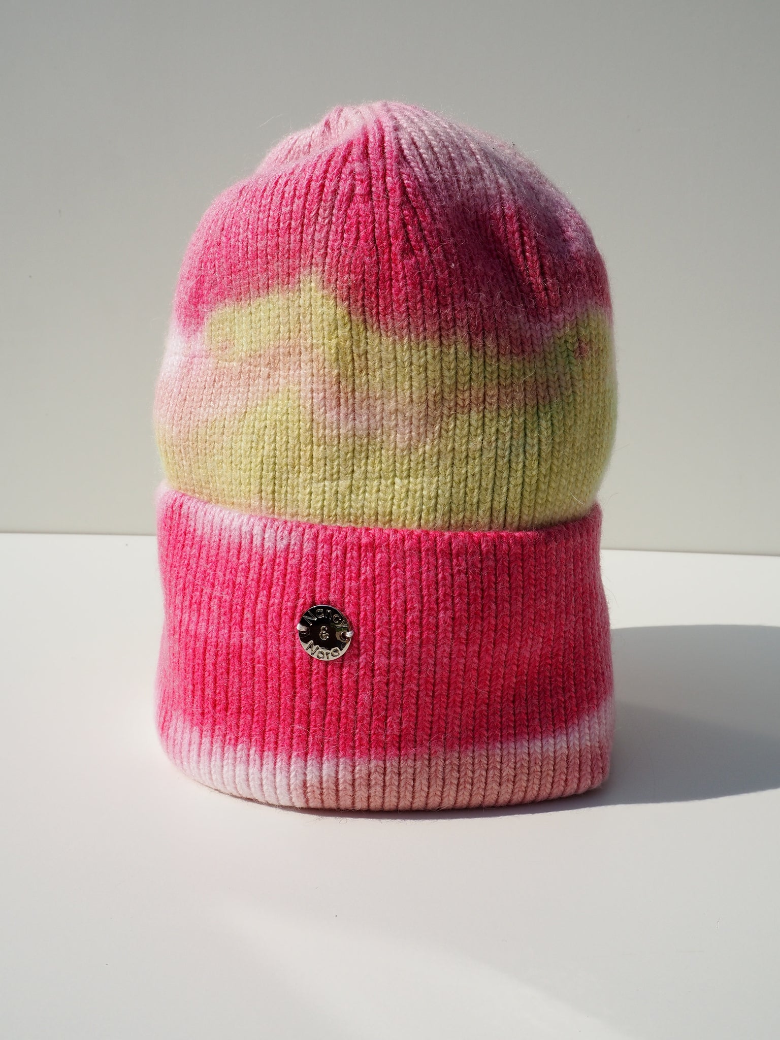 Tie Dye Beanie Pink and Green