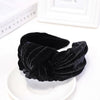 Oversized Velvet Knot Headband Black