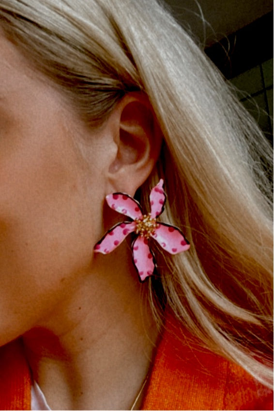 Flower Earrings Pink