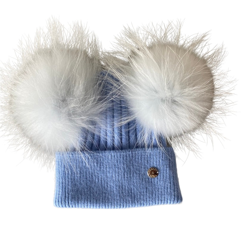 Kids Classic Double Hat Baby Blue